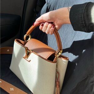 Chic Brown and Cream Satchel